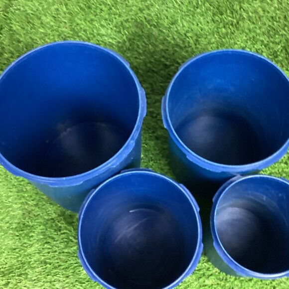 Vintage Tupperware Canister Containers Dark Blue With Lids (4) - Picture 16 of 16